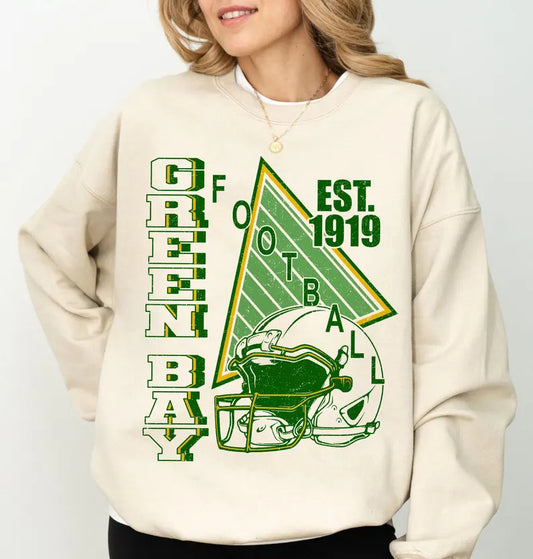 Green Bay Vintage Style Football Sweatshirt, Green Bay Football Crewneck, Green Bay Football T-shirt, Green Bay Fan Gifts Tee