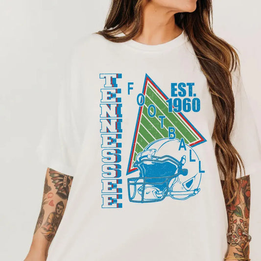 Tennessee Vintage Style Football Sweatshirt, Tennessee Football Crewneck, Tennessee Football T-shirt, Tennessee Fan Gifts Tee