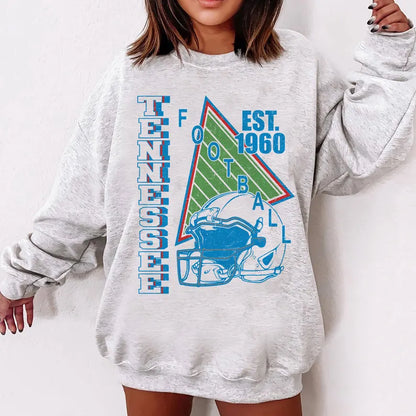 Tennessee Vintage Style Football Sweatshirt, Tennessee Football Crewneck, Tennessee Football T-shirt, Tennessee Fan Gifts Tee