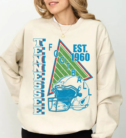 Tennessee Vintage Style Football Sweatshirt, Tennessee Football Crewneck, Tennessee Football T-shirt, Tennessee Fan Gifts Tee