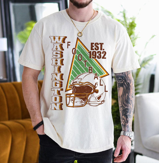 Washington Vintage Style Football Sweatshirt, Washington Football Crewneck, Washington Football T-shirt, Washington Fan Gifts Tee