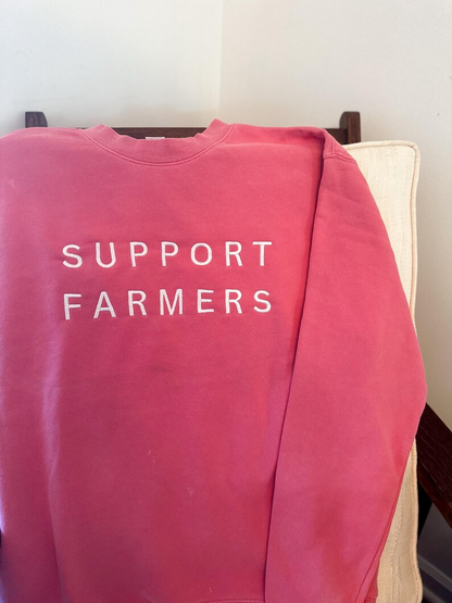 Support Farmers Sweathirt | Agriculture Sweatshirt | Embroidered Sweatshirt | Agriculture | Farmers