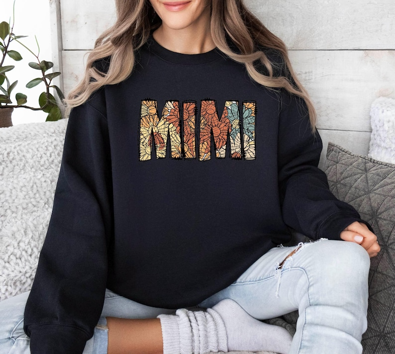 Floral Mimi Gift, Mimi Sweatshirt,Mimi Birthday Gift,Pregnancy Announcement, New Mimi Gift