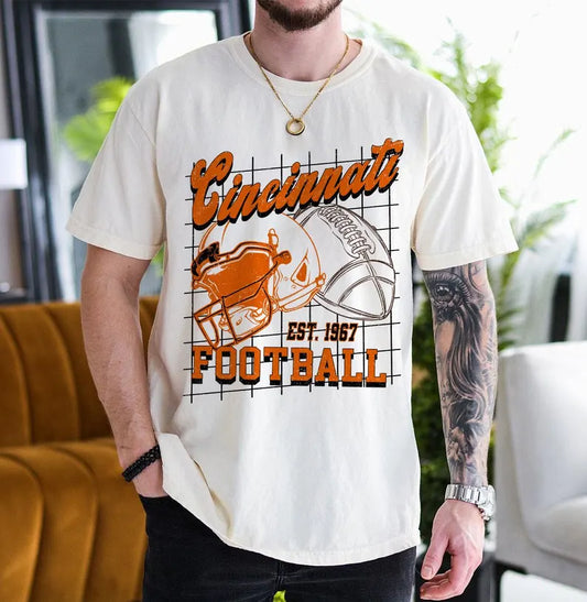 Cincinnati Shirt For Him, Vintage Cincinnati Football Sweatshirt, Cincinnati Football Retro Gift, Cincinnati Gift For Her, Cincinnati Team