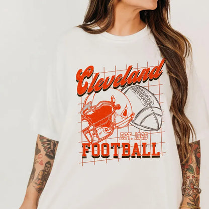 Cleveland Football Shirt For Him, Vintage Cleveland Football Sweatshirt, Cleveland Football Retro Gift, Cleveland Gift For Her, Cleveland Team