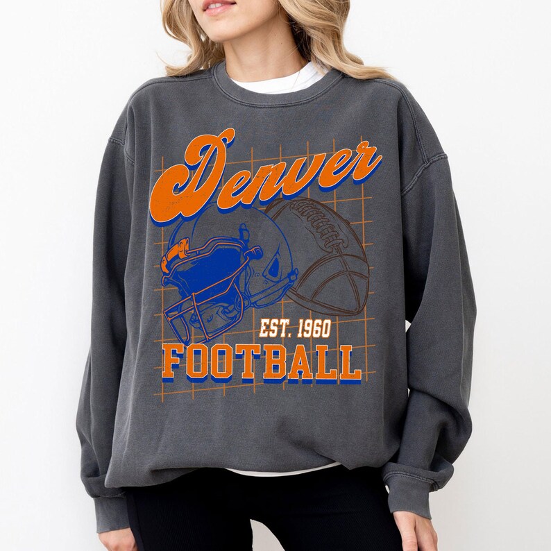 Denver Football Shirt For Him, Vintage Denver Football Sweatshirt, Denver Football Retro Gift, Denver Gift For Her, Denver Football Team