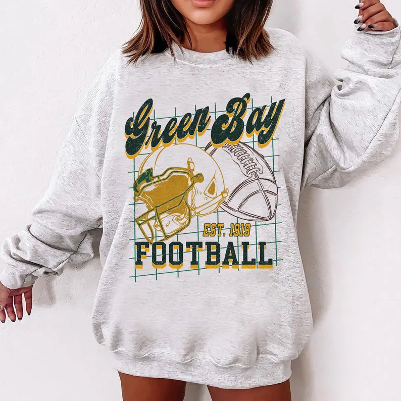 Green Bay Football Shirt For Him, Vintage Green Bay Football Sweatshirt, Green Bay Football Retro Gift, Green Bay Gift For Her, Green Bay Team