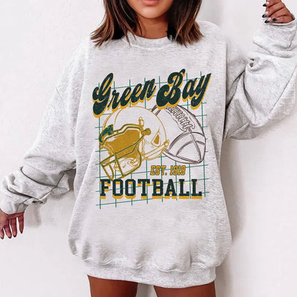 Green Bay Football Shirt For Him, Vintage Green Bay Football Sweatshirt, Green Bay Football Retro Gift, Green Bay Gift For Her, Green Bay Team