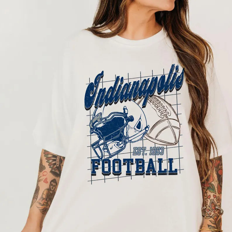 Indianapolis Shirt For Him, Vintage Indianapolis Football Sweatshirt, Indianapolis Football Retro Gift, Indianapolis Gift For Her