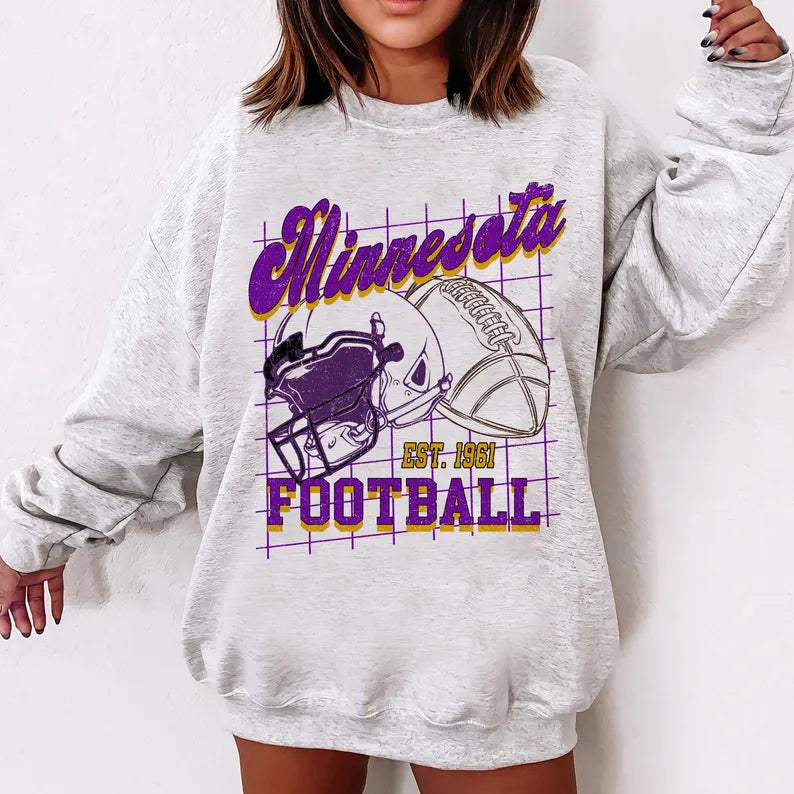 Minnesota Shirt For Him, Vintage Minnesota Football Sweatshirt, Minnesota Football Retro Gift, Minnesota Gift For Her, Minnesota Team