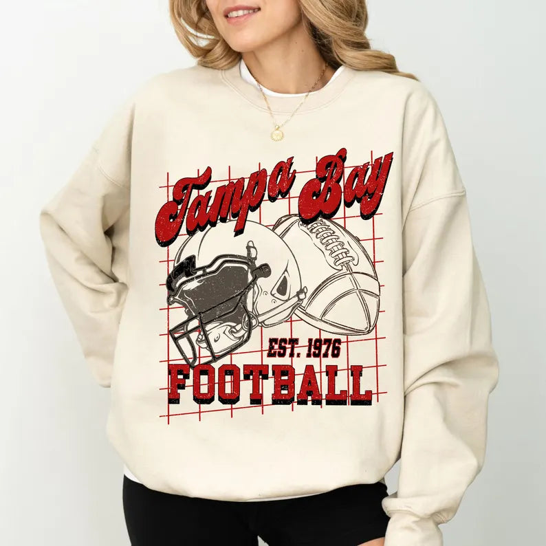Tampa Bay Football Shirt For Him, Vintage Tampa Bay Sweatshirt, Tampa Bay Football Retro Gift, Tampa Bay Gift For Her, Tampa Bay Team