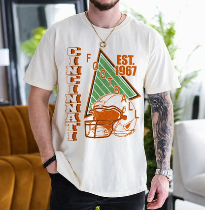 Cincinnati Vintage Style Football Sweatshirt, Cincinnati Football Crewneck, Cincinnati Football T-shirt, Cincinnati Fan Gifts Tee
