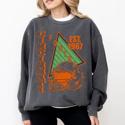 Cincinnati Vintage Style Football Sweatshirt, Cincinnati Football Crewneck, Cincinnati Football T-shirt, Cincinnati Fan Gifts Tee