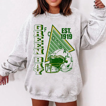 Green Bay Vintage Style Football Sweatshirt, Green Bay Football Crewneck, Green Bay Football T-shirt, Green Bay Fan Gifts Tee