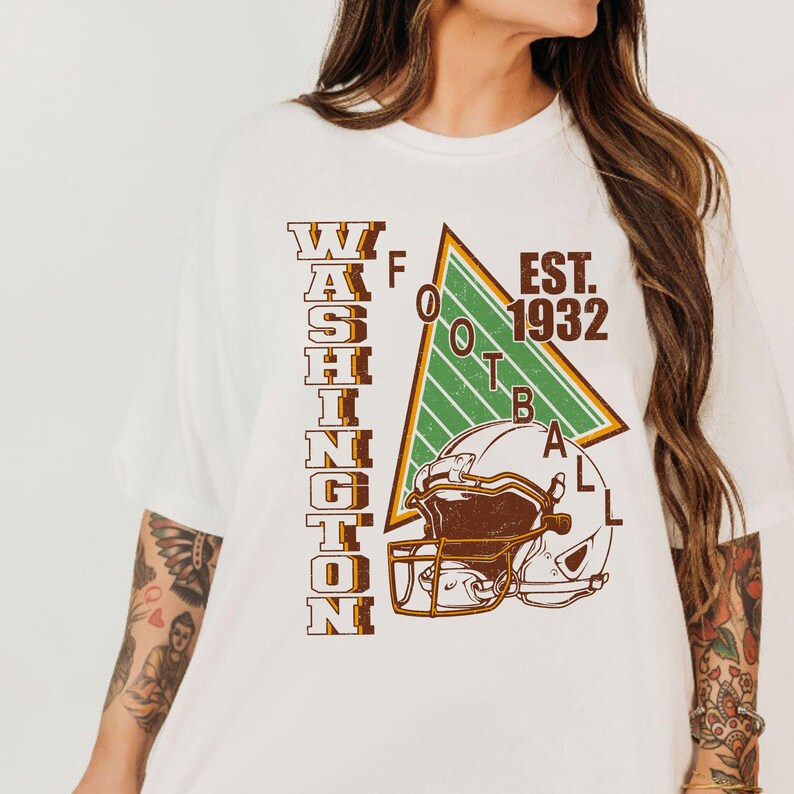 Washington Vintage Style Football Sweatshirt, Washington Football Crewneck, Washington Football T-shirt, Washington Fan Gifts Tee