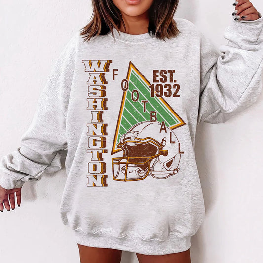 Washington Vintage Style Football Sweatshirt, Washington Football Crewneck, Washington Football T-shirt, Washington Fan Gifts Tee