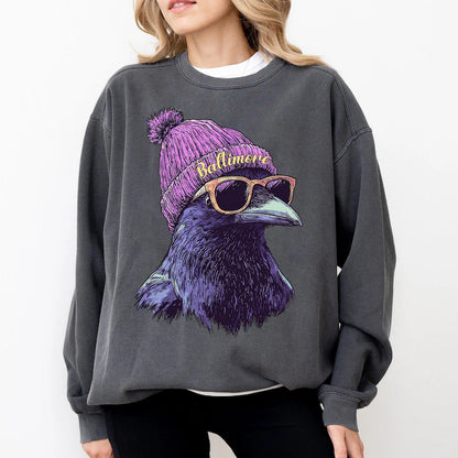 Baltimore Football Sweatshirt, Retro Sports Fan Shirt, Trendy Game Day Gift Tee, Baltimore Mascot Sweatshirt, Baltimore Football Fan Shirt