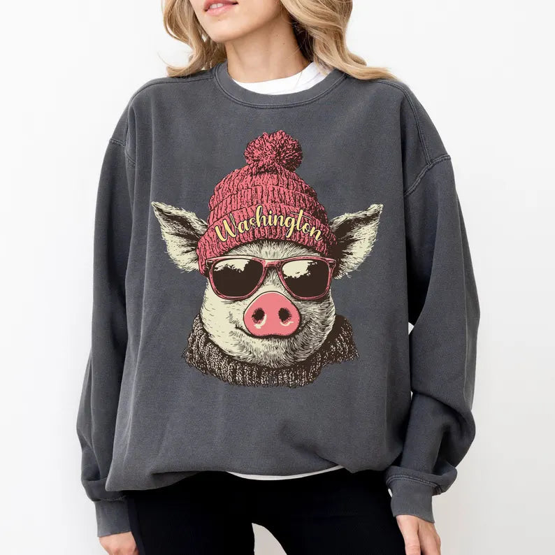 Washington Football Sweatshirt, Retro Sports Fan Shirt, Trendy Game Day Gift Tee, Washington Mascot Sweatshirt,Washington Football Fan Shirt