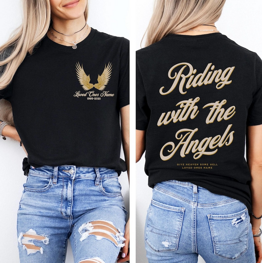Riding with the angels memorial shirt