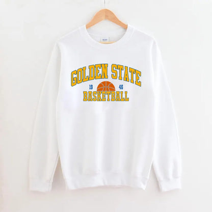 Vintage Golden State Foottball Sweatshirt, Gameday Basketball Shirt, Retro Style Golden State Basketball Sweatshirt, Golden State Fan Gifts