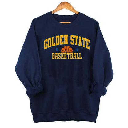 Vintage Golden State Foottball Sweatshirt, Gameday Basketball Shirt, Retro Style Golden State Basketball Sweatshirt, Golden State Fan Gifts