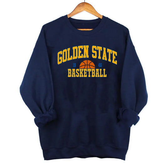 Vintage Golden State Foottball Sweatshirt, Gameday Basketball Shirt, Retro Style Golden State Basketball Sweatshirt, Golden State Fan Gifts