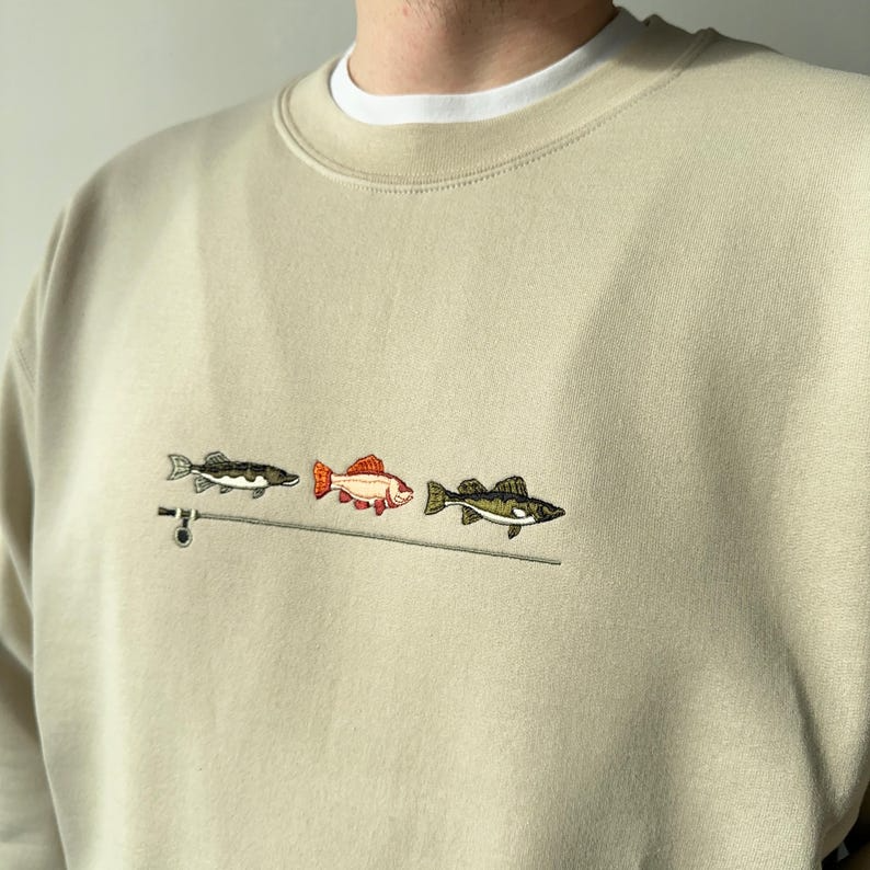 Vintage fishing sweatshirt crewneck, Fishing shirt, Fisherman sweater, Fishing gifts, Outdoor Outfitters, Fishing embroidered sweatshirt