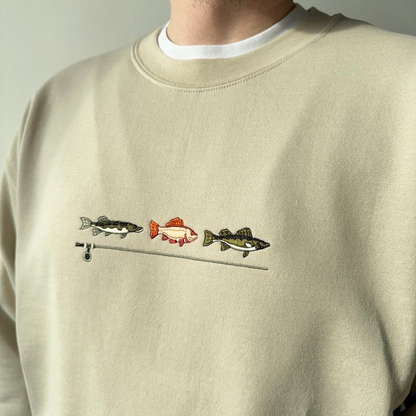 Vintage fishing sweatshirt crewneck, Fishing shirt, Fisherman sweater, Fishing gifts, Outdoor Outfitters, Fishing embroidered sweatshirt