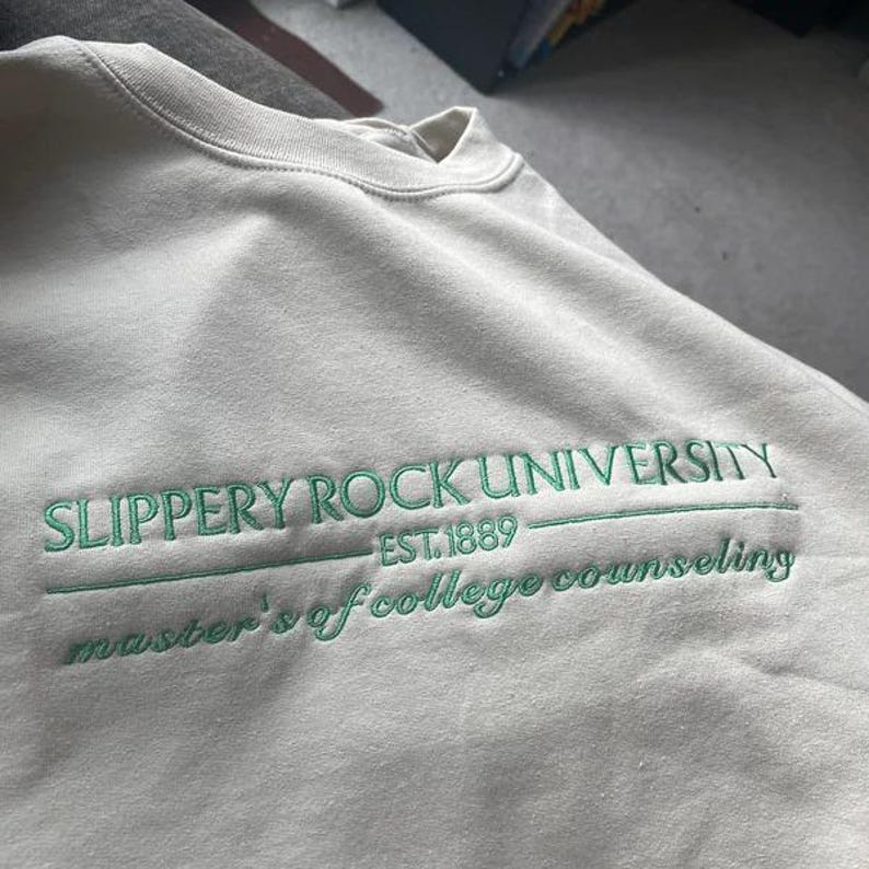 Custom College Embroidered Sweatshirt/Hoodie and Comfort Colors® Shirt, Embroidered Personalizable Design University and College Program