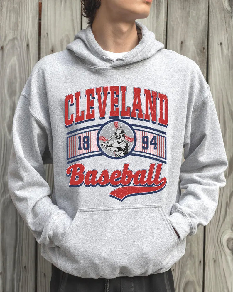 Vintage Cleveland Baseball 90s Style Sweatshirt, Baseball Team Shirt, Cleveland Game Day Tee, Throwback Cleveland Shirt, Baseball Mom Tee