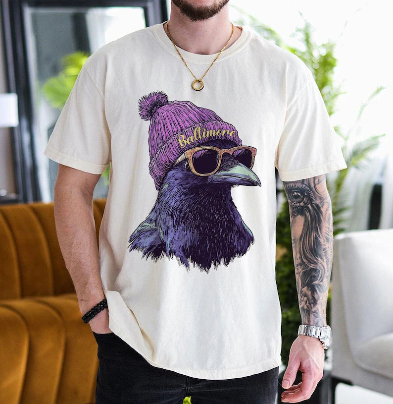 Baltimore Football Sweatshirt, Retro Sports Fan Shirt, Trendy Game Day Gift Tee, Baltimore Mascot Sweatshirt, Baltimore Football Fan Shirt