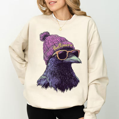 Baltimore Football Sweatshirt, Retro Sports Fan Shirt, Trendy Game Day Gift Tee, Baltimore Mascot Sweatshirt, Baltimore Football Fan Shirt