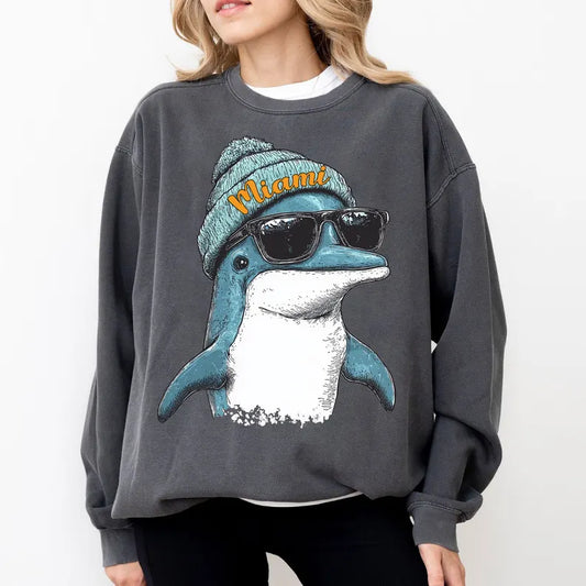 Miami Football Sweatshirt, Retro Sports Fan Shirt, Trendy Game Day Gift Tee, Miami Mascot Sweatshirt, Miami Football Fan Shirt