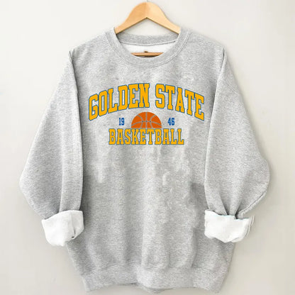 Vintage Golden State Foottball Sweatshirt, Gameday Basketball Shirt, Retro Style Golden State Basketball Sweatshirt, Golden State Fan Gifts