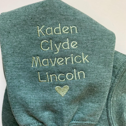 Personalized Mama Grandma Embroidered Sleeve Sweatshirt Neutral Mama Mimi Gigi Crewneck Custom Name Shirt Mama Pullover Sweater Gift for Mom