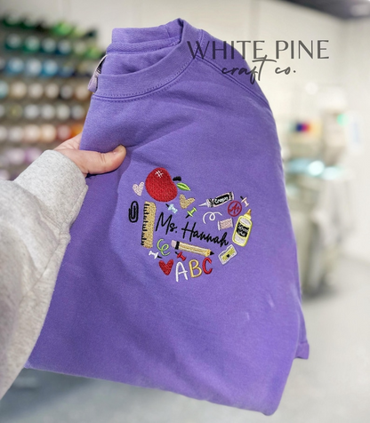 Go dtí an Ghealach Agus Ar Ais Geansaí nó Cochaillín, Bronntanais Lánúin Bróidnithe Pearsanta