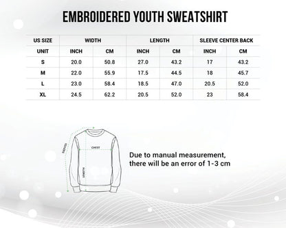 Embroidered St. Patrick’s Day Sweatshirt, Soft, High-Quality Custom Lucky Irish Clover with Custom Name, Irish Shirt, Lucky Youth Sweatshirt