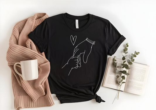 Mama en Kind T-shirt, Moederdag Cadeau, Trui met Hand en Hart Design, Hoodie of Sweatshirt voor Mama, Perfect Geschenk voor Moeders
