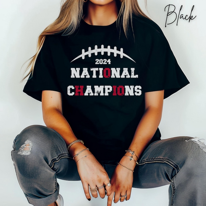 Ohio National Champions Shirt 2024 Football Game Day Tee Shirt, Ohio State University Football Fan Gift, Buckeyes College Football Champs