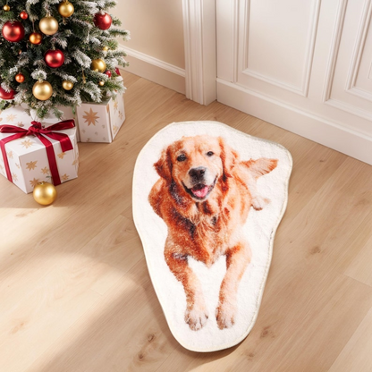 Custom Pet Portrait Rug: Personalized Dog/Cat Photo Rug