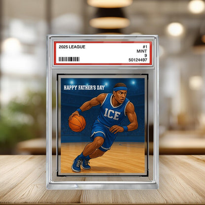 Personalized Fathers Day Gift For Dad, I Scored The Best Dad Basketball Gift, Dad Figure Acrylic Block, Basketball Dad Gift,Gift For Husband