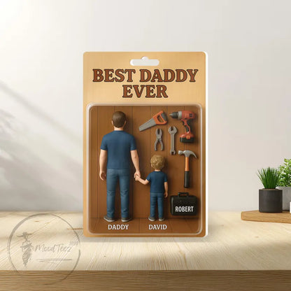 Personalized Best Daddy Ever Acrylic Block Plaque, Father's Day Gift for Daddy, Gift for Husband, Dad Loves Tools, Daddy with Kids &Tools