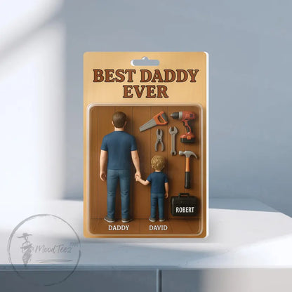 Personalized Best Daddy Ever Acrylic Block Plaque, Father's Day Gift for Daddy, Gift for Husband, Dad Loves Tools, Daddy with Kids &Tools