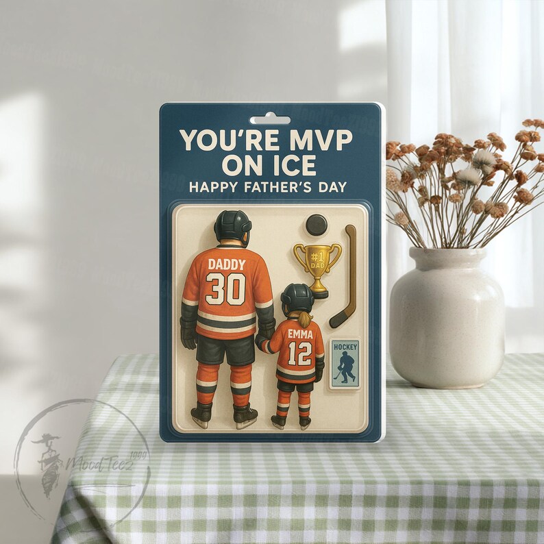 You Are MVP On Ice, Ice Hockey Dad Gift, Custom Action Figure Plaque, Personalized Acrylic Block, Father's Day Gift for Dad,Gift for Husband
