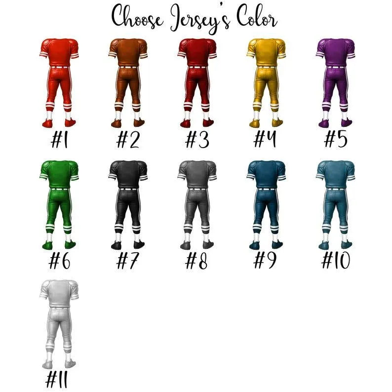 Football No. 1 Dad Man & Kids Trading Card Style Personalized Acrylic Block Plaque, Father's Day Gift for Football Dad, Gifts for Husband