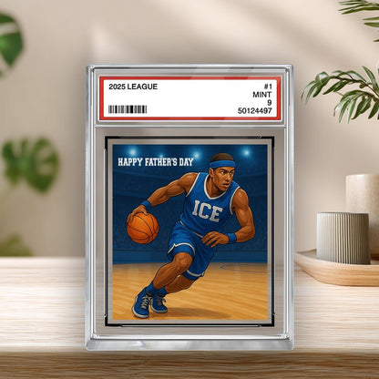 Personalized Fathers Day Gift For Dad, I Scored The Best Dad Basketball Gift, Dad Figure Acrylic Block, Basketball Dad Gift,Gift For Husband