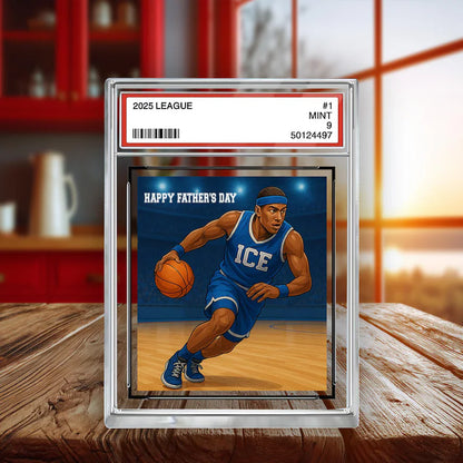 Personalized Fathers Day Gift For Dad, I Scored The Best Dad Basketball Gift, Dad Figure Acrylic Block, Basketball Dad Gift,Gift For Husband