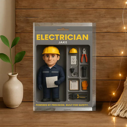 Personalized Electrician Gift for Him - Custom Acrylic Block for Electrician Dad or Coworker, Unique Father’s Day or Work Anniversary Gift