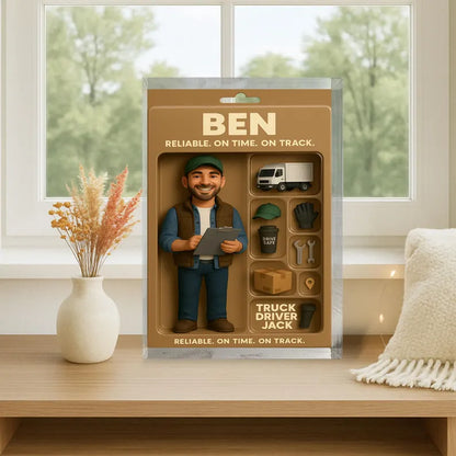 Personalized Truck Driver Gift – Custom Acrylic Block Featuring Driver & Gear – Appreciation Gift for Reliable Delivery, Logistics Workers