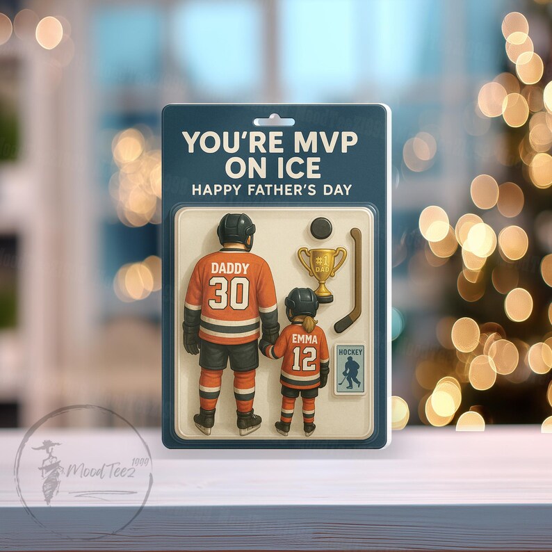 You Are MVP On Ice, Ice Hockey Dad Gift, Custom Action Figure Plaque, Personalized Acrylic Block, Father's Day Gift for Dad,Gift for Husband